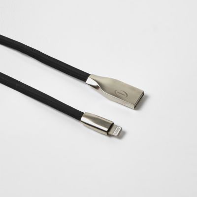 Black reversible USB cable